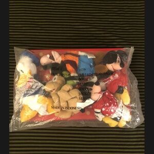 Disney Store 5 Main Characters Beanie Babes Plush Toy Set